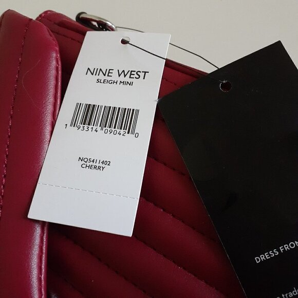 Nine West NWT Sleigh Mini Cross Body Dark Cherry Purse with Coin Purse NO STRAP - Picture 9 of 10
